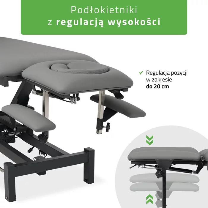 Stół FORTIS 5 ERGO rama sterująca/szaroczarny