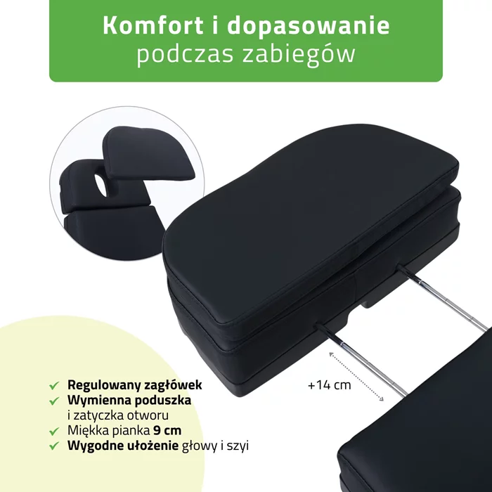 Fotel kosmetyczny Selia PRO 4 - czarny