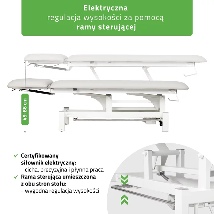 Stół FORTIS 2 ERGO rama sterująca/szaro-biały