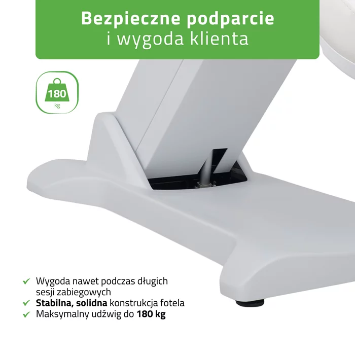 Fotel kosmetyczny Selia PRO 4 - biały