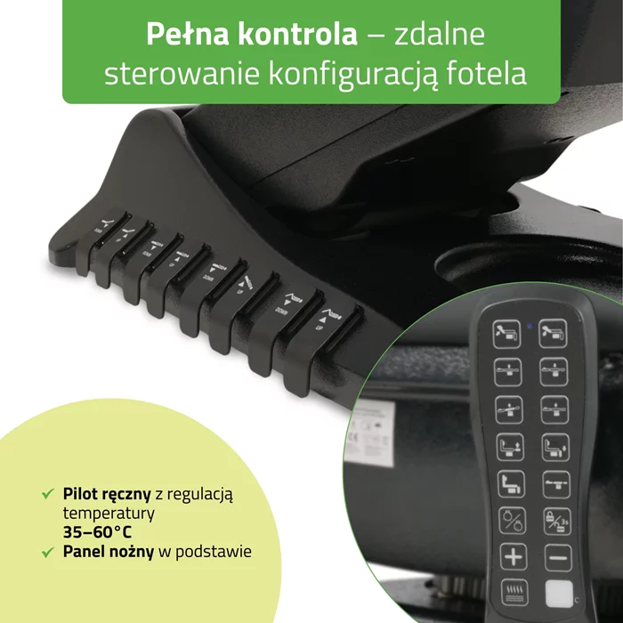 Fotel podgrzewany Luxoria PRO 5 - czarny