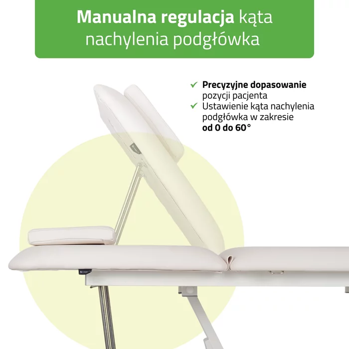 Elektryczny stół rehabilitacyjny OPTIMA biały