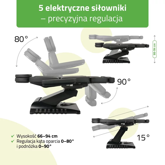 Fotel podgrzewany Luxoria PRO 5 - czarny