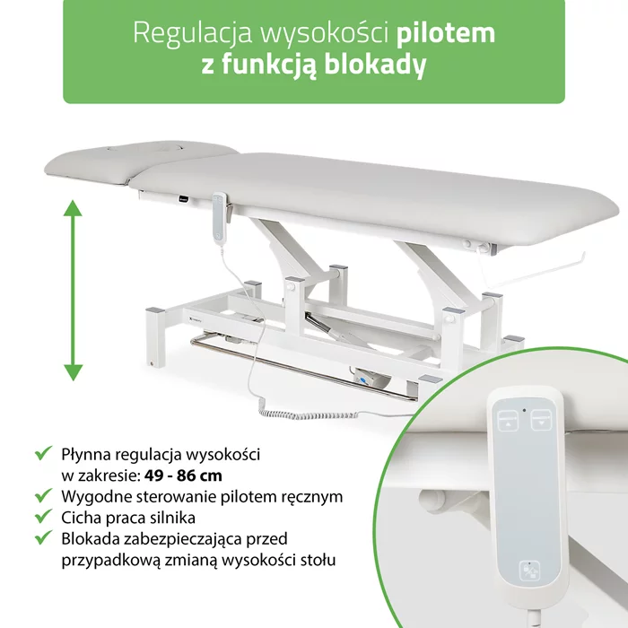 Stół FORTIS 2 ERGO rama sterująca/szaro-biały