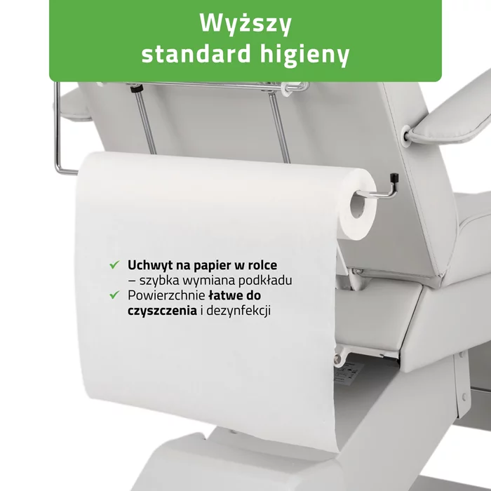 Fotel kosmetyczny, elektryczny szary - Laris