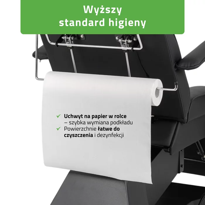 Fotel kosmetyczny, elektryczny czarny - Laris