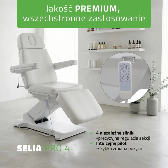 Fotel kosmetyczny Selia PRO 4 - szary