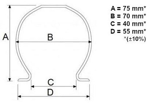 Bańka szklana do masażu fi 40 mm (rozmiar: 3)
