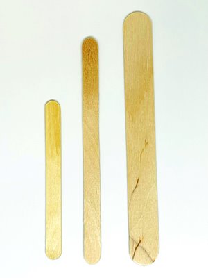 Szpatułki drewniane do wosku MINI (100 sztuk)