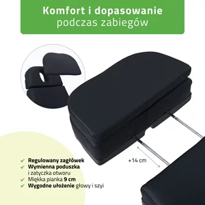 Fotel kosmetyczny Selia PRO 4 - czarny