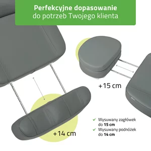 Fotel podgrzewany Luxoria PRO 5 - szary