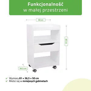 Szafka pomocnik kosmetyczny na kółkach - Ario