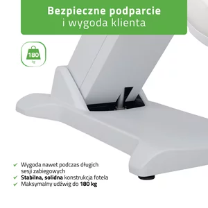 Fotel kosmetyczny Selia PRO 4 - biały