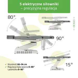 Fotel podgrzewany Luxoria PRO 5 - szary