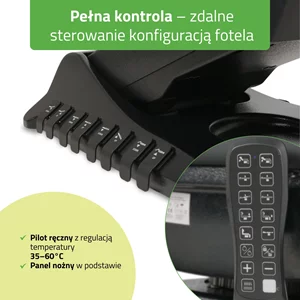 Fotel podgrzewany Luxoria PRO 5 - czarny