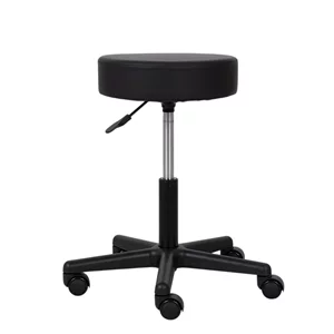 Taboret kosmetyczny na kółkach, TIMO - czarny
