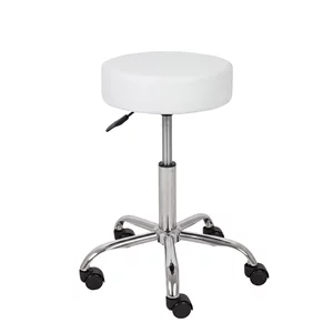 Taboret kosmetyczny na kółkach - TILA - biały
