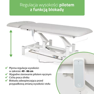 Stół FORTIS 2 ERGO rama sterująca/szaro-biały