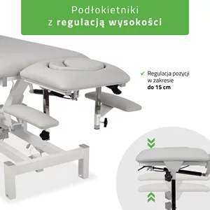 Stół FORTIS 5 ERGO (pilot ręczny/szaro-biały)