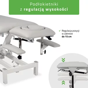 Stół FORTIS 5 ERGO rama sterująca/szaro-biały