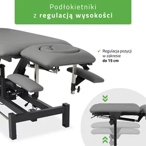 Stół FORTIS 4 ERGO rama sterująca/szaroczarny