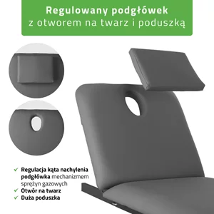 Stół FORTIS 2 (z ramą sterującą/szaro-czarny)