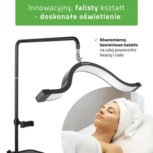 Lampa kosmetyczna stojąca LED - VENA (czarna)