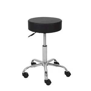 Taboret kosmetyczny na kółkach, TILA - czarny